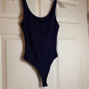 Navy blue body suit